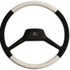 02-FUNDA DE VOLANTE PEQUEÑO-39 cm-Blanco y negro