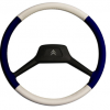 02-FUNDA DE VOLANTE GRANDE-43 cm-Blanco y azul